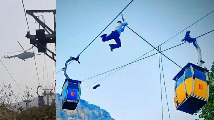 VIDEO: રોપ વેમાં કાલથી ફસાયા છે અનેક લોકો, 1નું મોત, આર્મી આવી બચાવમાં