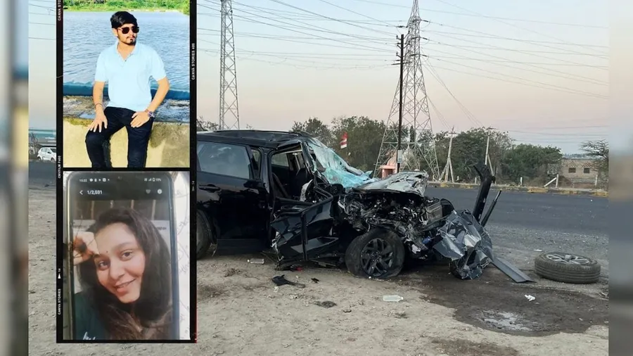 રાજકોટમાં રીબડા નજીક એવું એક્સિડન્ટ થયું કે યુવક-યુવતિ બંનેએ જીવ ગુમાવ્યો