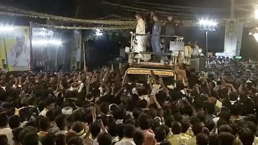 TDP પ્રમુખ ચંદ્રાબાબુ નાયડુના રોડ શૉમાં મચી અફરાતફરી, 7 કાર્યકર્તાના મોત