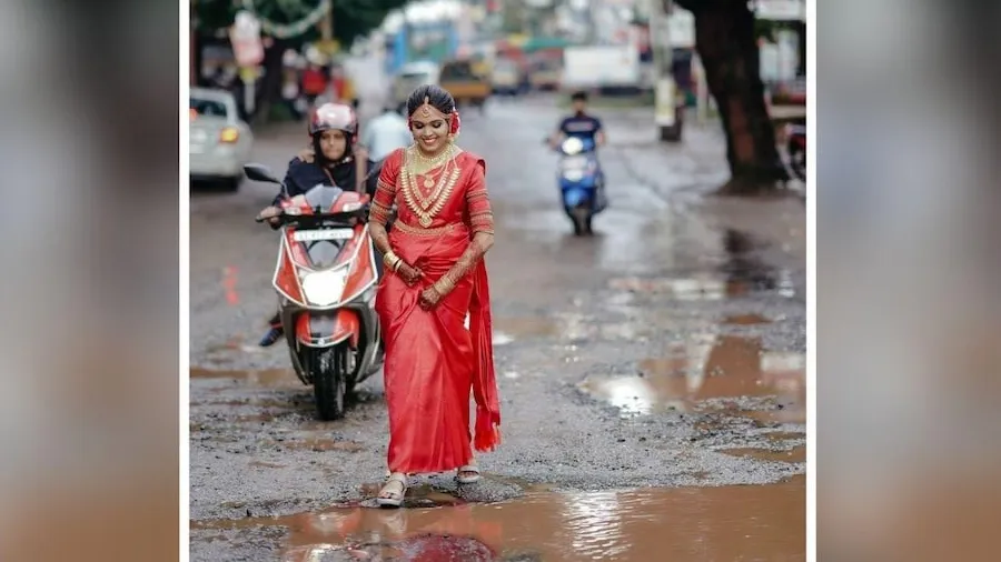 દુલ્હનનું યૂનિક વેડિંગ ફોટોશૂટ વાયરલ, લોકોએ કહ્યું- ‘લોકેશન તો ખૂબ જ શાનદાર છે!’