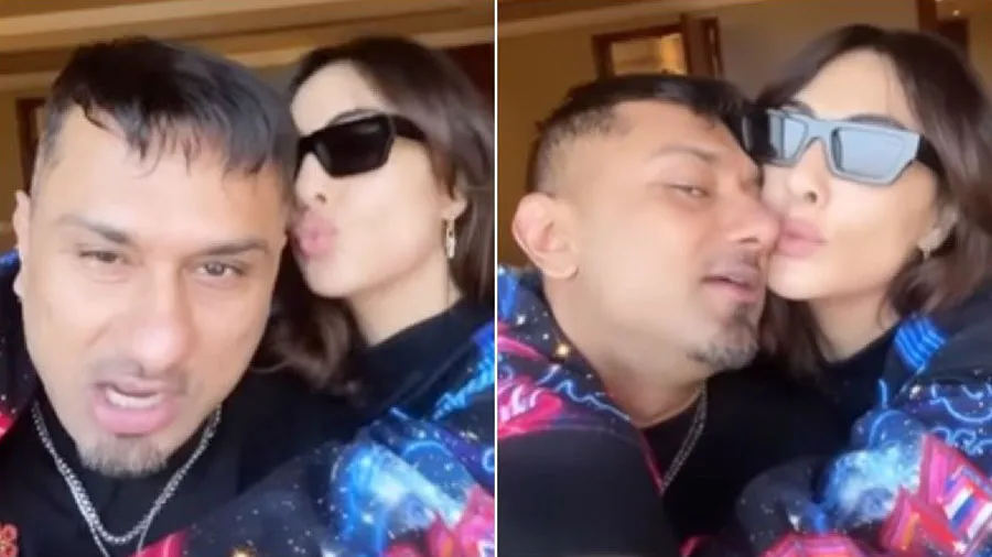 કેમેરાની સામે ગર્લફ્રેન્ડ સાથે રોમેન્ટિક થયો હની સિંહ, ગાયું 'મેરી જાન...' ગીત