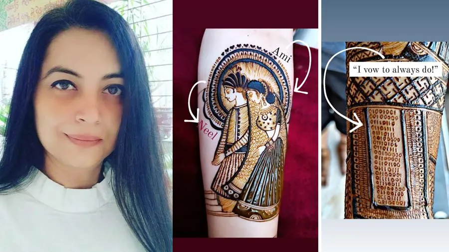 ગુજરાતના ખ્યાતનામ મહેંદી આર્ટિસ્ટે યુનિક 'બ્યુટી ઇન બાયનરી' બનાવ્યું