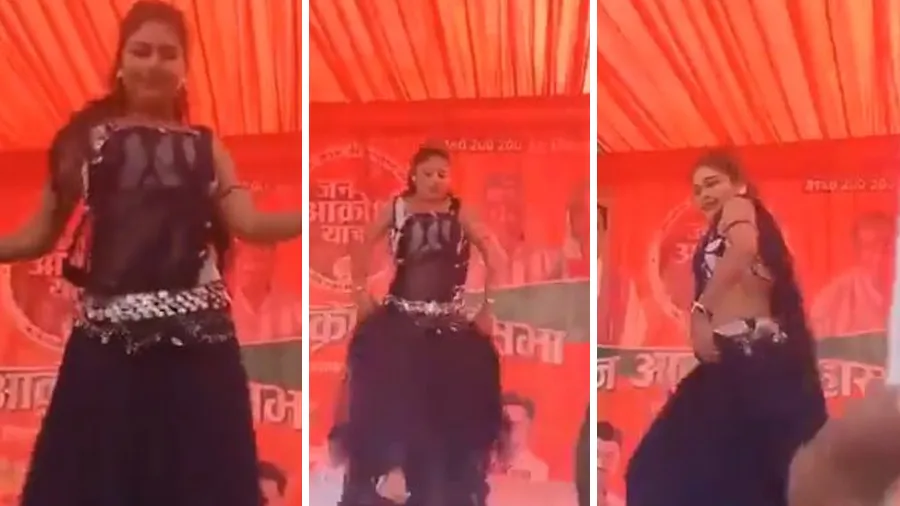 ‘પરફ્યૂમ લગાવે ચુન્ની મેં’ ડાન્સરે ભાજપની જન આક્રોશ રેલીમાં લગાવ્યા ઠુમકા