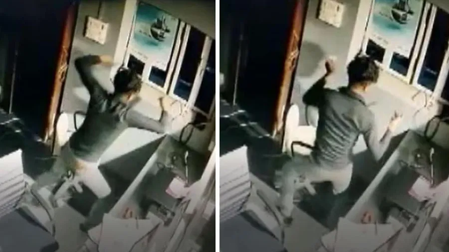 દુકાનમાં ઘૂસીને ચોરી કર્યા બાદ ચોરે કર્યો ડાન્સ, લેપટોપ અને રોકડ લઈ ગયા