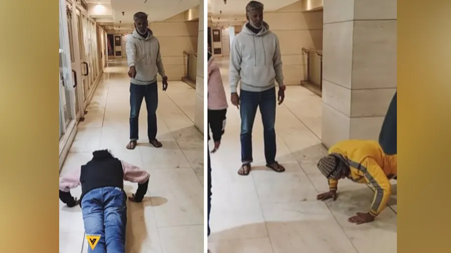 ફોટોશૂટ કરવા માટે આવેલા ફોટોગ્રાફરો પાસે મિલિંદ સોમને કરાવ્યું આ કામ, જુઓ વીડિયો