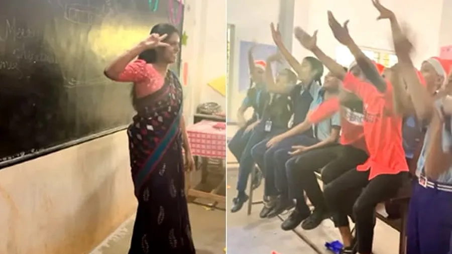 'પતલી કમરિયા' ગીત પર નાના બાળકો સામે ટીચરનો ડાન્સ, વીડિયો થયો વાયરલ