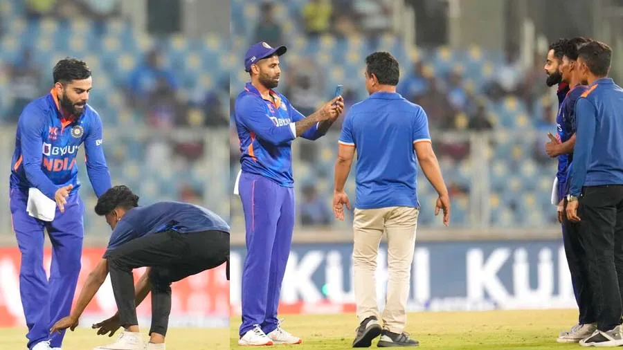 વિરાટ કોહલીને મળવા મેદાનમાં પહોંચી ગયો ફેન, જાણો પછી શું થયું..