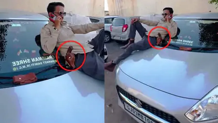 રાજકોટઃ BJP કોર્પોરેટરના દીકરાએ પિતાની બંદૂક સાથે બનાવી રીલ, શું કાર્યવાહી થશે?