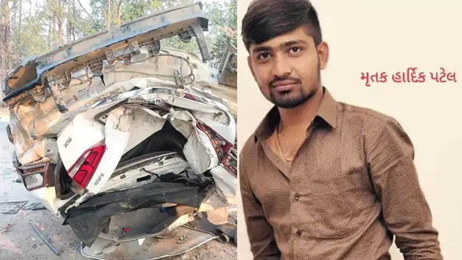 ગાંધીનગરના રાયસણ BAPS સ્કૂલ પાસે વીજ પોલ સાથે કાર અથડાતા 2ના મોત