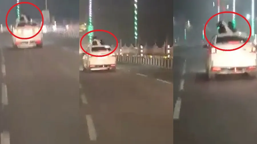 સ્કૂટી પછી હવે કારની ખુલ્લી છતમાં ઈશ્ક ફરમાવતું જોવા મળ્યું કપલ, વીડિયો વાયરલ