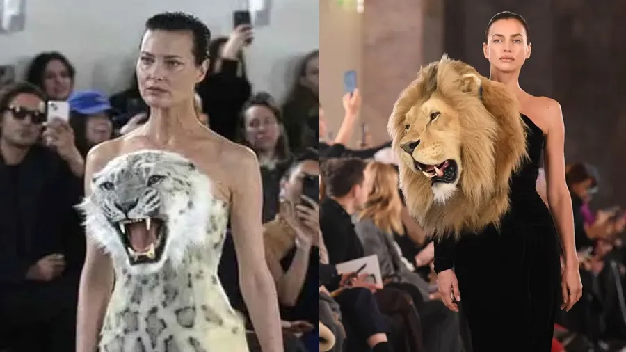 પેરીસ ફેશન વીકમાં વિચિત્ર ડ્રેસ પહેરીને મોડલોએ કર્યું રેમ્પ વોક