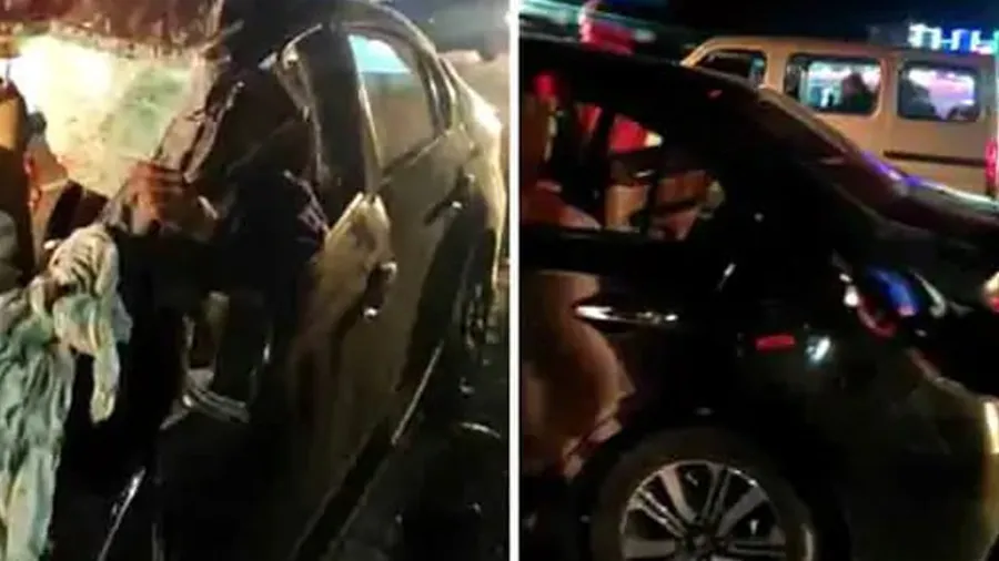 રાજકોટ-જામનગર હાઇવે પર લગ્નમાં જતા કાર ટ્રકમાં ઘૂસી ગઇ, સાસૂ-જમાઈ-બાળકનું મોત