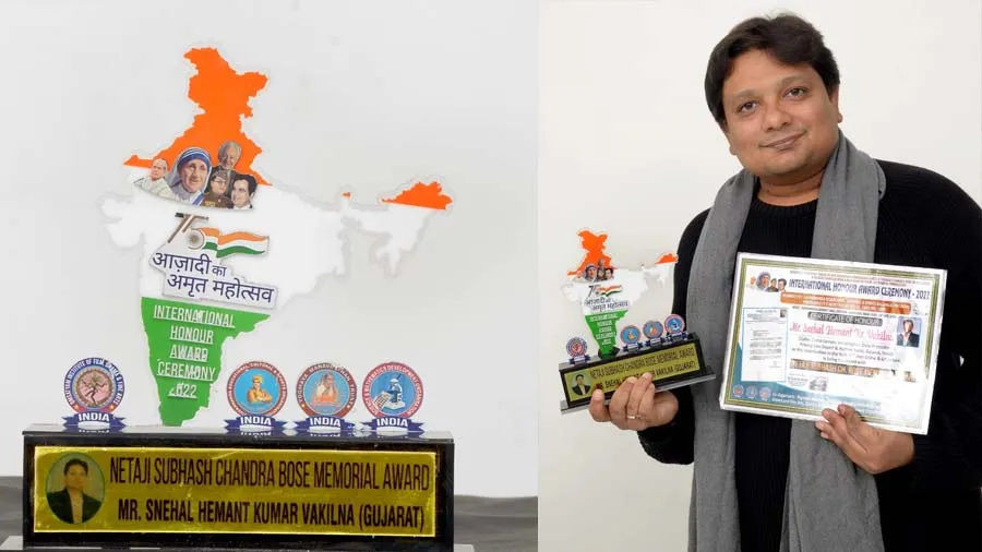 સુરતના સાયબર એક્સપર્ટને નેતાજી સુભાષચંદ્ર બોઝ મેમોરીયલ ઇન્ટરનેશનલ ઓનર એવોર્ડ