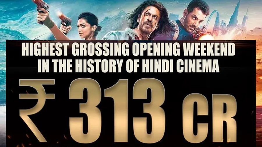 ‘પઠાણ’ ફિલ્મે ઈતિહાસ રચી દીધો, 3 દિવસમાં 313 કરોડની કમાણી