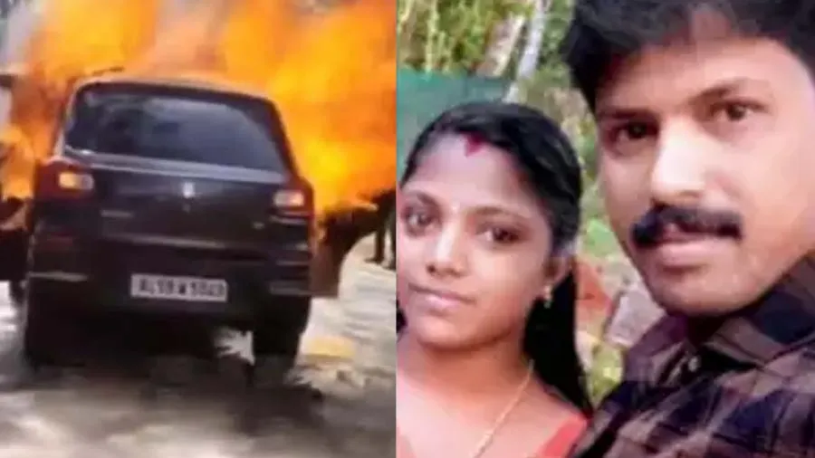 કાર સળગી છતા ગર્ભવતી મહિલા અને તેના પતિ ભડથું થઇ ગયા, 6 લોકો સવાર હતા