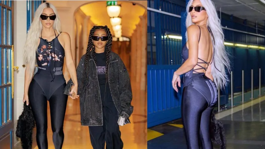 બેકલેસ બોડીસૂટમાં કીમ કર્દાશિયાન લાગી સેક્સી, લેગિંગ્સની કિંમત જાણીને ચોંકી જશો