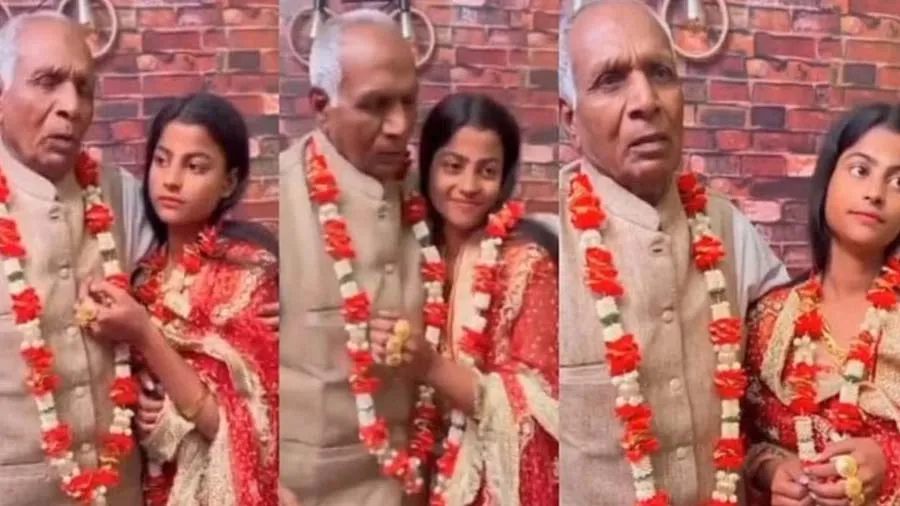વૃદ્ધે આટલી નાની છોકરી સાથે લગ્ન કર્યા! હવે સોશિયલ મીડિયા પર થયો હંગામો