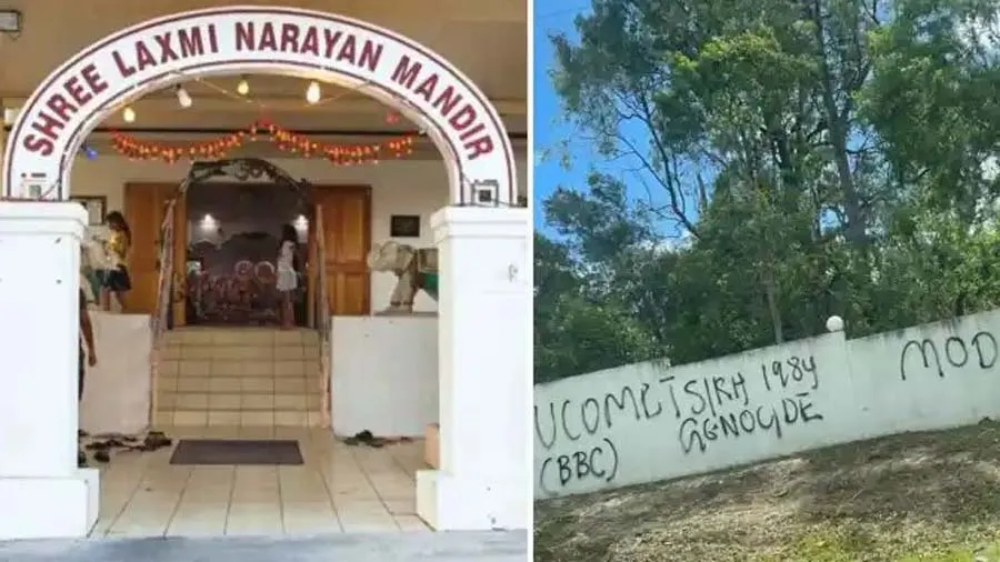 ઓસ્ટ્રેલિયાના બ્રિસબેનમાં લક્ષ્મી નારાયણ મંદિરમાં તોડફોડ