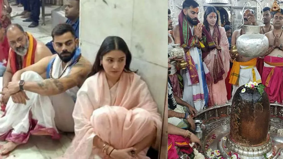 ગળામાં રુદ્રાક્ષ, કપાળ પર ચંદન, અનુષ્કા સાથે મહાકાલના દર્શને પહોંચ્યો વિરાટ