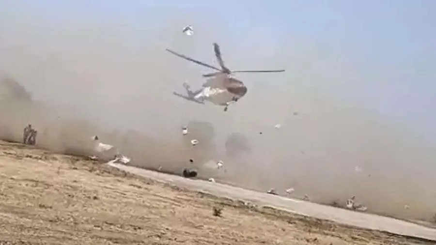 માંડ-માંડ બચ્યા પૂર્વ CM, લેન્ડિંગ વખતે ડોલવા લાગ્યું હેલિકોપ્ટર, જુઓ Video