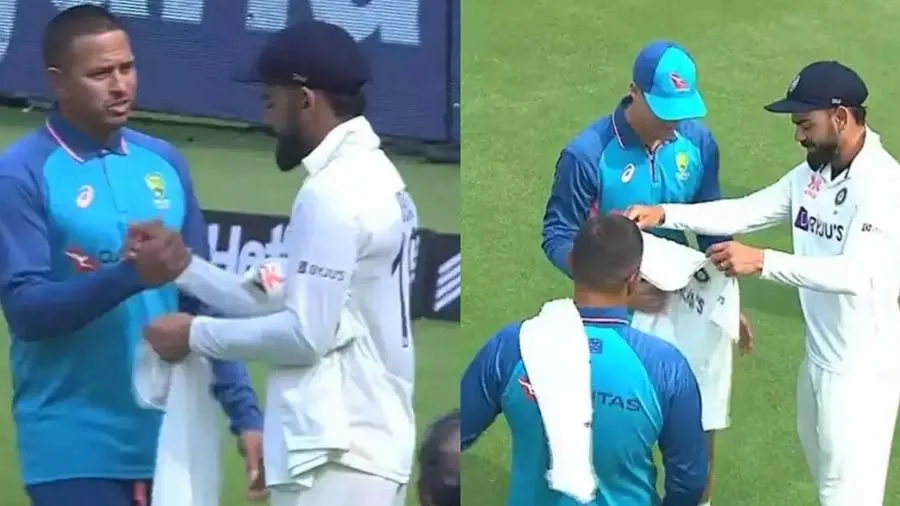 છેલ્લી ટેસ્ટ બાદ કોહલી પાસેથી ખ્વાજા અને એલેક્સ કેરીને મળી ખાસ ગિફ્ટ, જુઓ વીડિયો