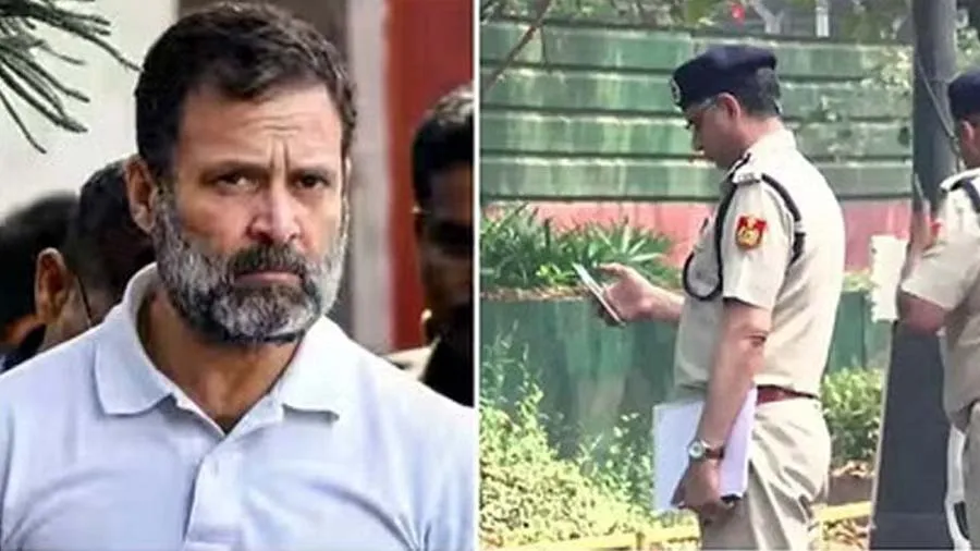 દિલ્હી પોલીસ પહોંચી રાહુલ ગાંધીના ઘરે, કોંગ્રેસના નેતાઓને અંદર જતા પોલીસ રોકે છે