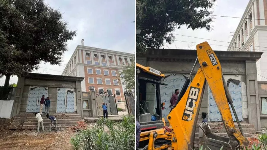 કોંગ્રેસના નવા બની રહેલા હેડ ક્વાર્ટર પર ચાલ્યું PWDનું બુલડોઝર, જાણો કારણ