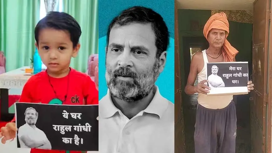 રાહુલના સમર્થનમાં પોસ્ટર અભિયાન, ‘મેરા ઘર રાહુલ ગાંધી કા ઘર’