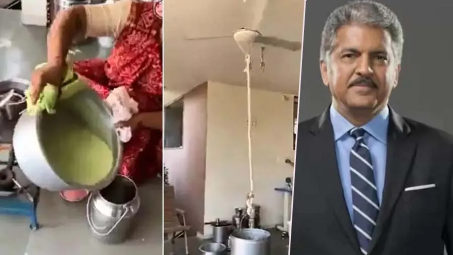 મહિલાએ પંખાની મદદથી જમાવી દીધી આઇસ્ક્રીમ, જુગાડ જોઈને મહિન્દ્રા પણ થયા ઇમ્પ્રેસ