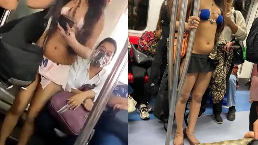 મેટ્રો ટ્રેનમાં બિકીનીમાં સફર કરતી યુવતીનો વીડિયો વાયરલ, લોકોએ કહ્યું- પુરષો....
