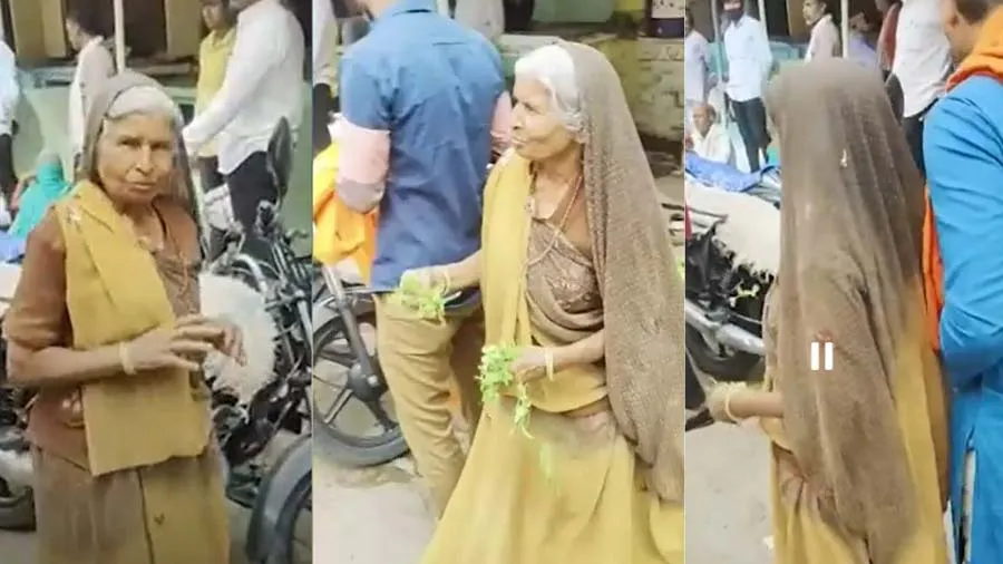 દાદી પાસે ફૂલ નહોતા તો શોભાયાત્રા પર વરસાવ્યા ધાણાના પાંદડા, જુઓ વીડિયો