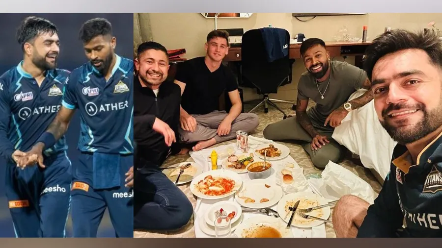 અફઘાનિસ્તાનના ખેલાડીઓની સેહરીમાં પહોંચ્યો હાર્દિક પંડ્યા, રાશિદ ખાન થયો ગદગદ