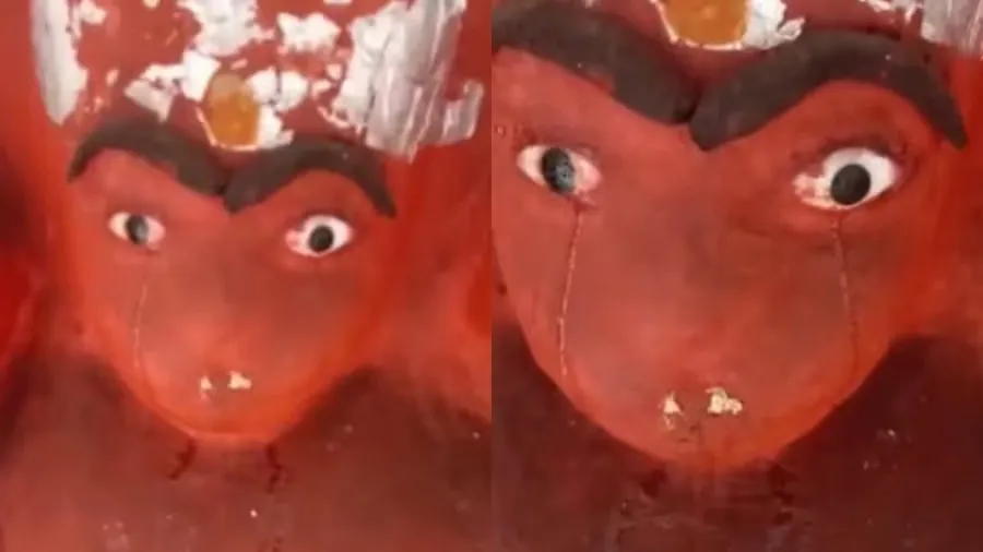 હનુમાન જયંતિ પહેલા બજરંગબલીની પ્રતિમામાંથી આંસુ નીકળ્યા! ACPએ કરી તપાસ