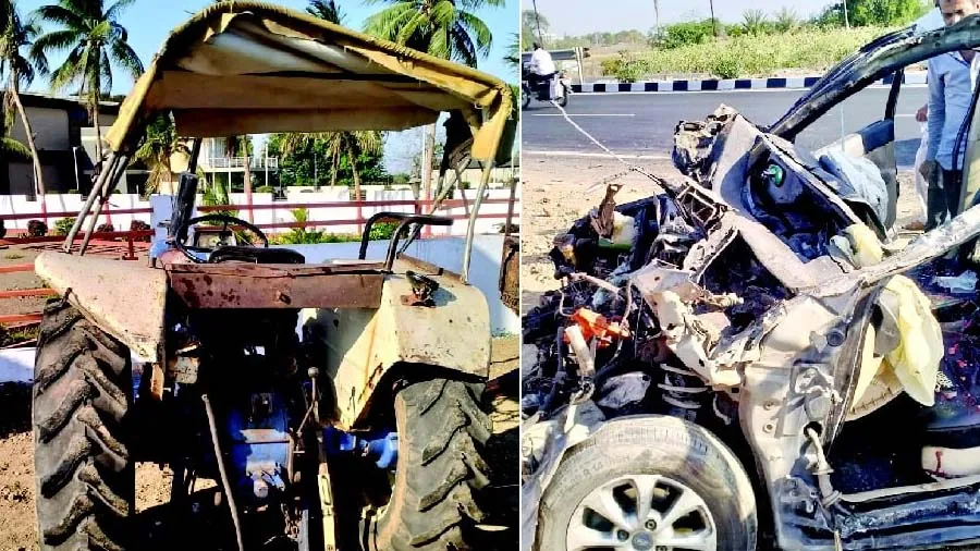 રાજકોટ-જામનગર હાઇવે પર ટ્રેક્ટર પાછળ કાર ઘૂસી જતા, 3 દોસ્તાર સહિત 4ના મોત