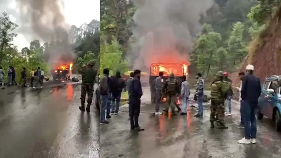 પૂંછ-જમ્મુ હાઇવે પર સેનાની ગાડીમાં લાગી આગ, અકસ્માતમાં 4 જવાન શહીદ