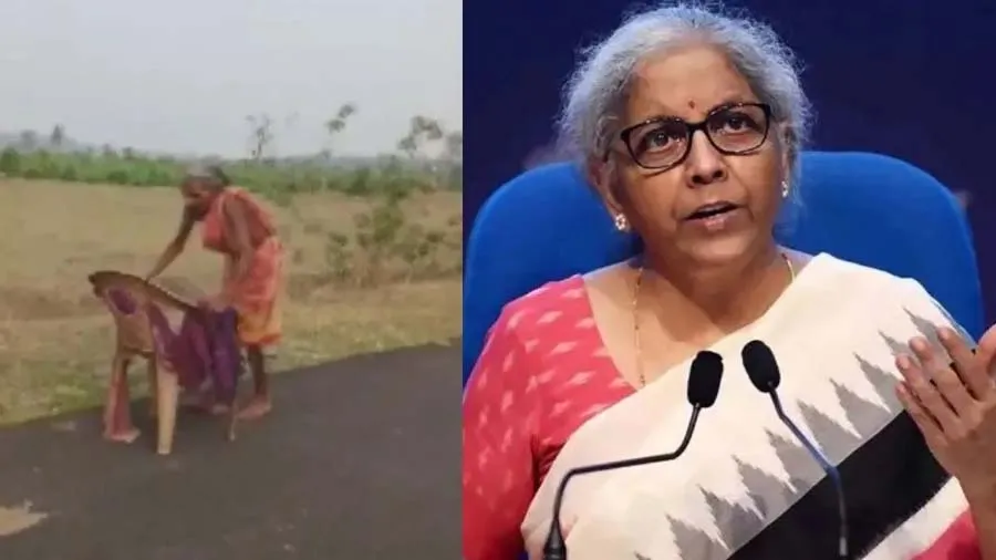 આકરા તાપમાં, તૂટેલી ખુરશીના સહારે વૃદ્ધા પેન્શન લેવા ઉઘાડા પગે ચાલી બેંક પહોંચી