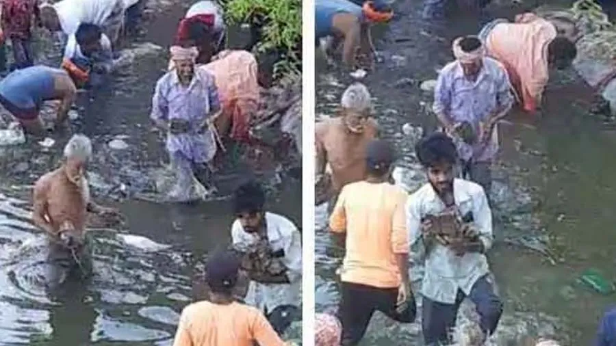 આ નહેરમાં પાણી સાથે વહ્યા નોટોના બંડલ! 200-500ના બંડલ લેવા માટે લોકો ઉમટી પડી