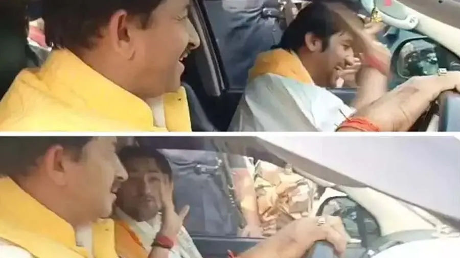 ગિરિરાજ સિંહે શું કહ્યું કે ધીરેન્દ્ર શાસ્ત્રી મોજમાં આવી કારના ડેશ બોર્ડને...