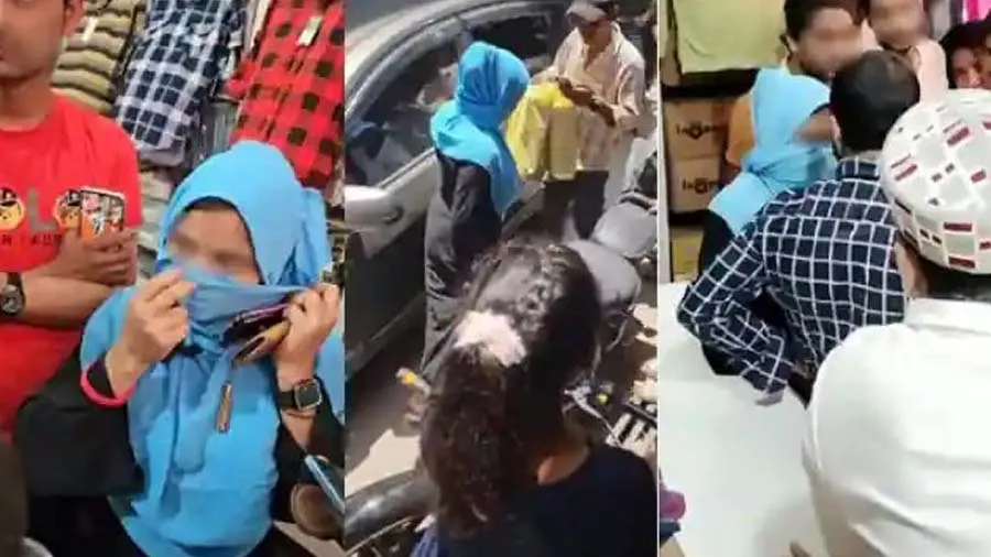 મુસલમાન છોકરા મરી પરવાર્યા છે? બુરખાવાળી યુવતી સાથે દુર્વ્યવહાર, યુવકને ફટકાર્યો