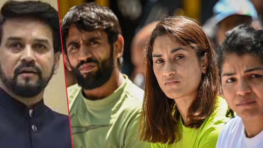 સ્પોર્ટ્સ મિનિસ્ટર અનુરાગ ઠાકુરને મળ્યા પુનિયા અને સાક્ષી, જુઓ શું કહ્યું