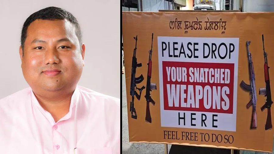 MLA ઘરની સામે બોક્સ રખાયુ, લખ્યું છે- મહેરબાની કરીને લૂંટેલા હથિયારો પરત કરો