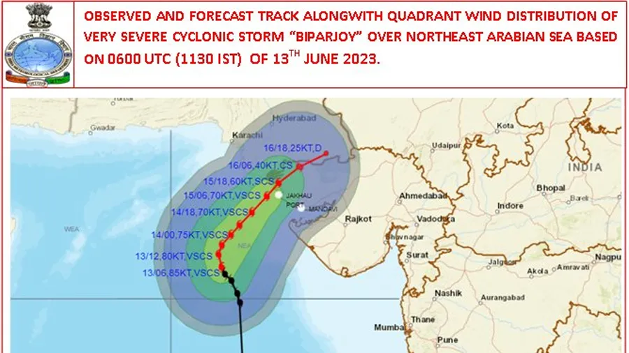 ગુજરાતના દરિયાકાંઠે લેન્ડફોલ કરનાર ચક્રવાત 'બિપરજોય' ક્યારે નબળું પડશે?