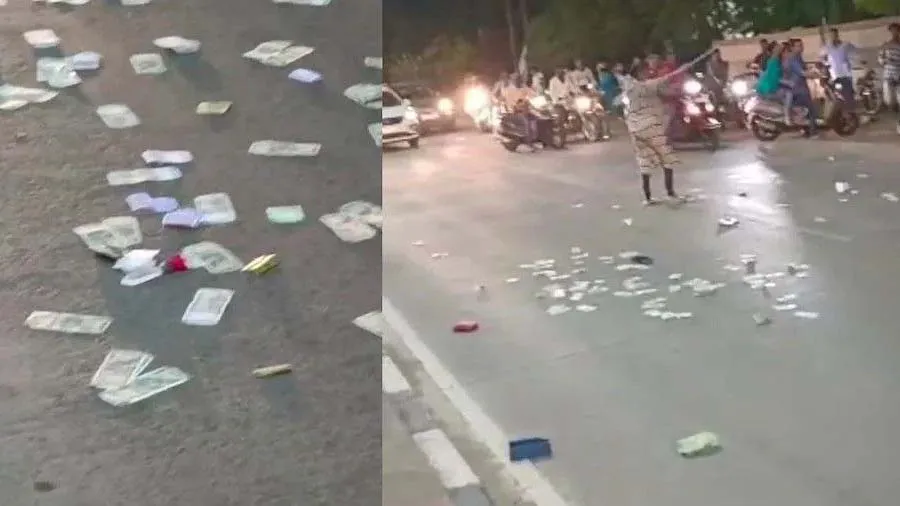 પોલીસ સ્ટેશન સામે મહિલા ઉડાવવા લાગી 500-500ની નોટ, કારણ જાણીને રહી જશો દંગ