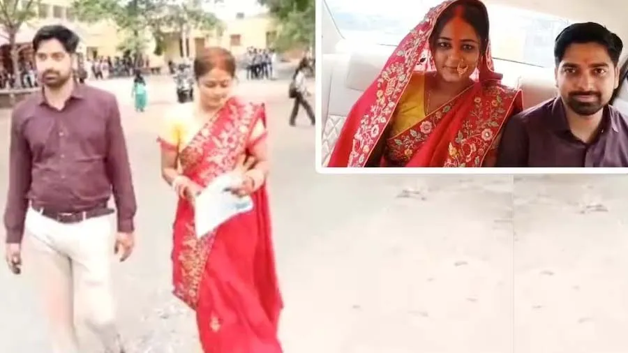 કન્યાએ દુલ્હનના ડ્રેસમાં પરીક્ષા આપી,વરરાજાએ બહાર રાહ જોઈ;પાછા ફરી વિધિ પુરી કરી