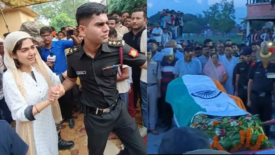 શહીદ પતિના માથા પર ચૂંબન કરીને પત્નીએ કહ્યું- તમે મારા હીરો, શહીદી પર મને ગર્વ