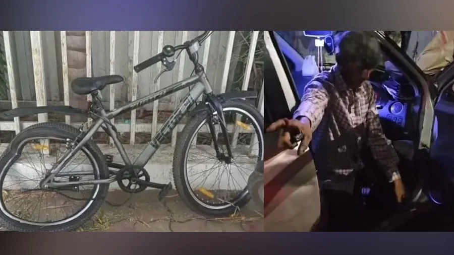 રાજકોટઃ ચિક્કાર દારૂ પીધેલા PSIએ છોકરીની સાયકલને ટક્કર મારી,લોકોએ ફટકાર્યો,VIDEO