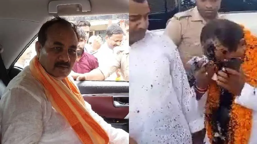 UPમા પેટાચૂંટણીના પ્રચારે ગયેલા ભાજપના ઉમેદવાર પર શાહી ફેંકવામાં આવી, જુઓ વીડિયો