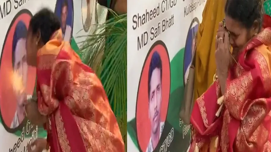 શહીદ દીકરાના ફોટાને જોઈ રડી પડી માતા, ભાવુક કરી દેશે આ વીડિયો