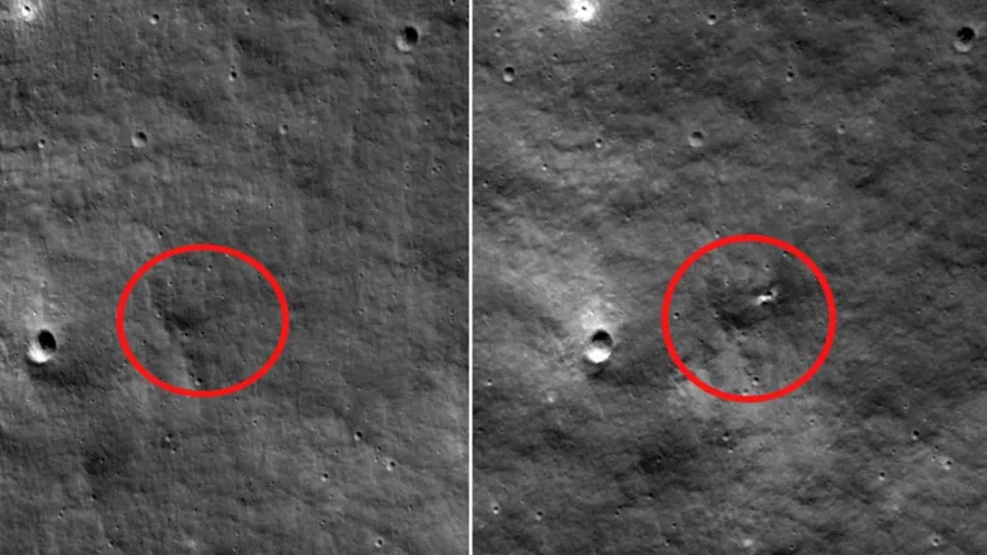 રશિયાનું લૂના-25 ક્રેશ થવાથી ચંદ્ર પર થયો 33 ફૂટ પહોળો ખાડો, NASAએ શેર કરી તસવીર