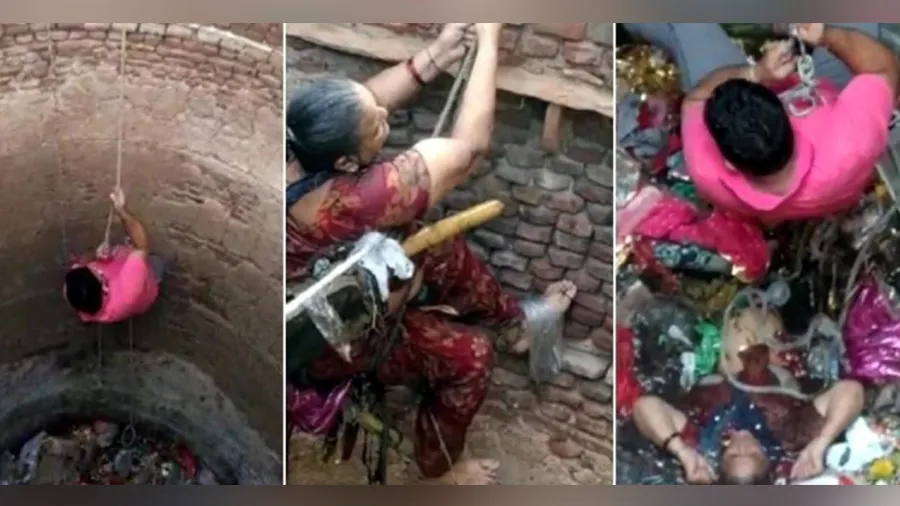 આપઘાત કરવા કૂવામાં કૂદી ગયેલી મહિલાને બચાવવા પોલીસ ઓફિસર જાતે અંદર ઉતરી ગયા